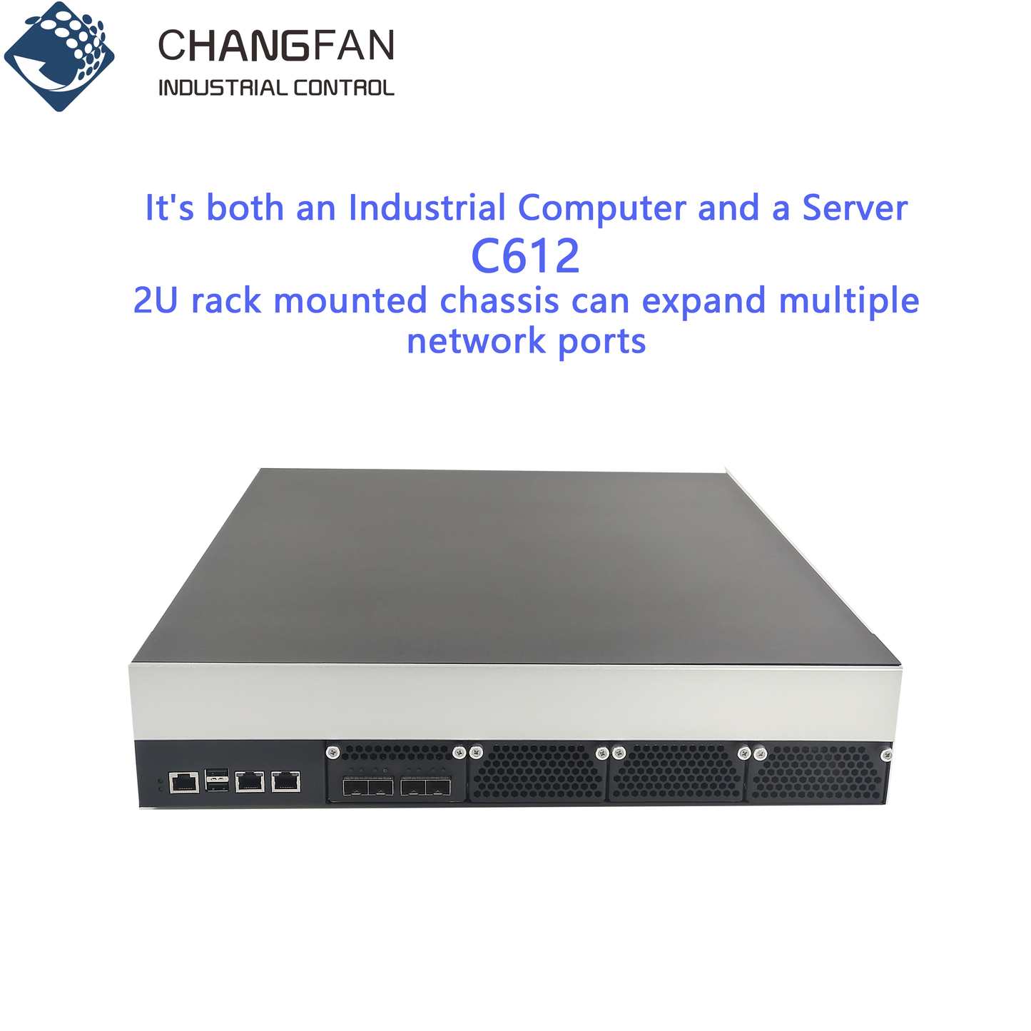 Xeon Dual-core Processor 2U Rack-mounted Expandable Multi-NIC Gigabit Soft Routing Industrial Control Server Chang Fan C612 Series