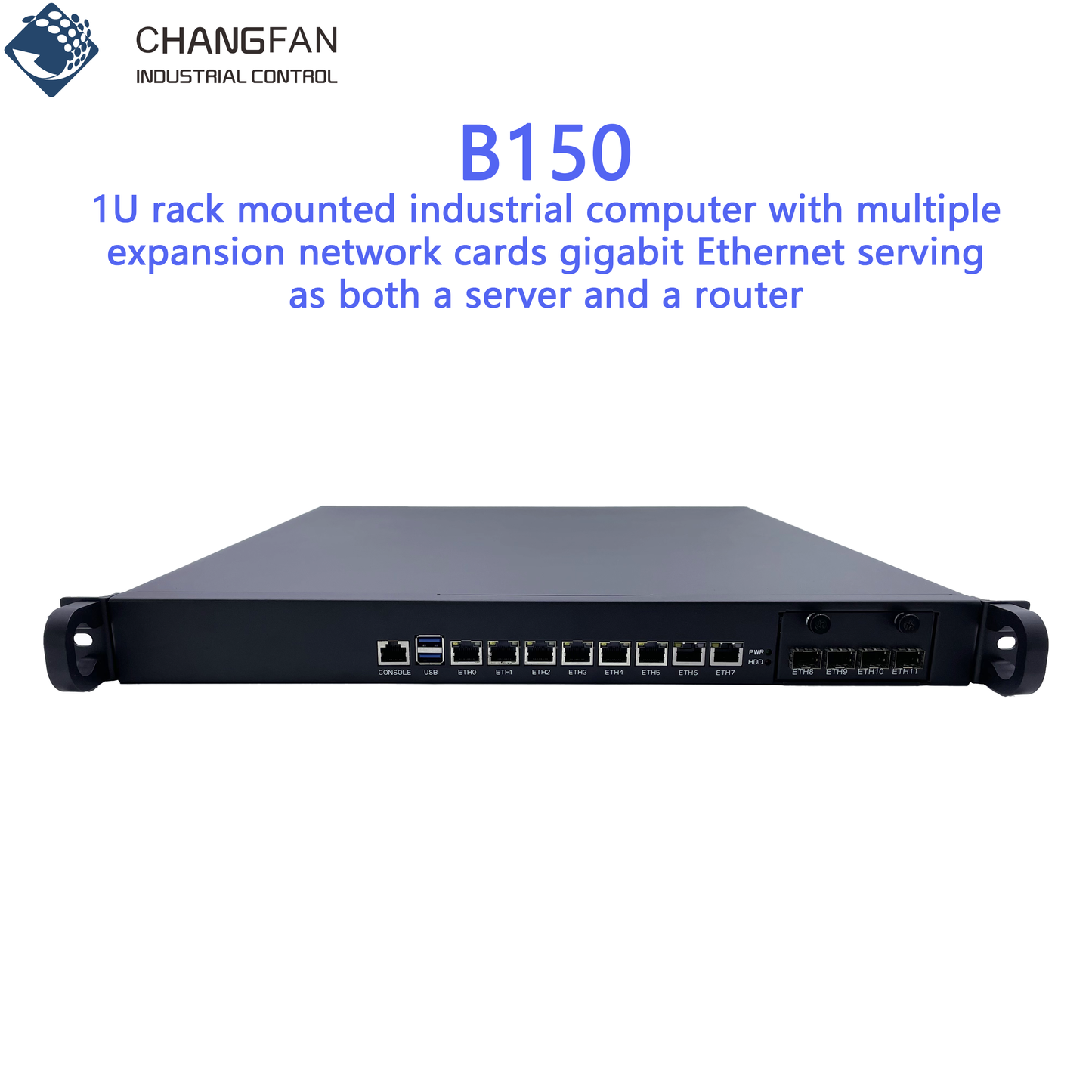 High-end Industrial Control Computer Software Router 1u Rack Mounted 8 Network Ports Can Expand Up To 12 Network Ports Gigabit Redundant Power Supply Chang Fan B150