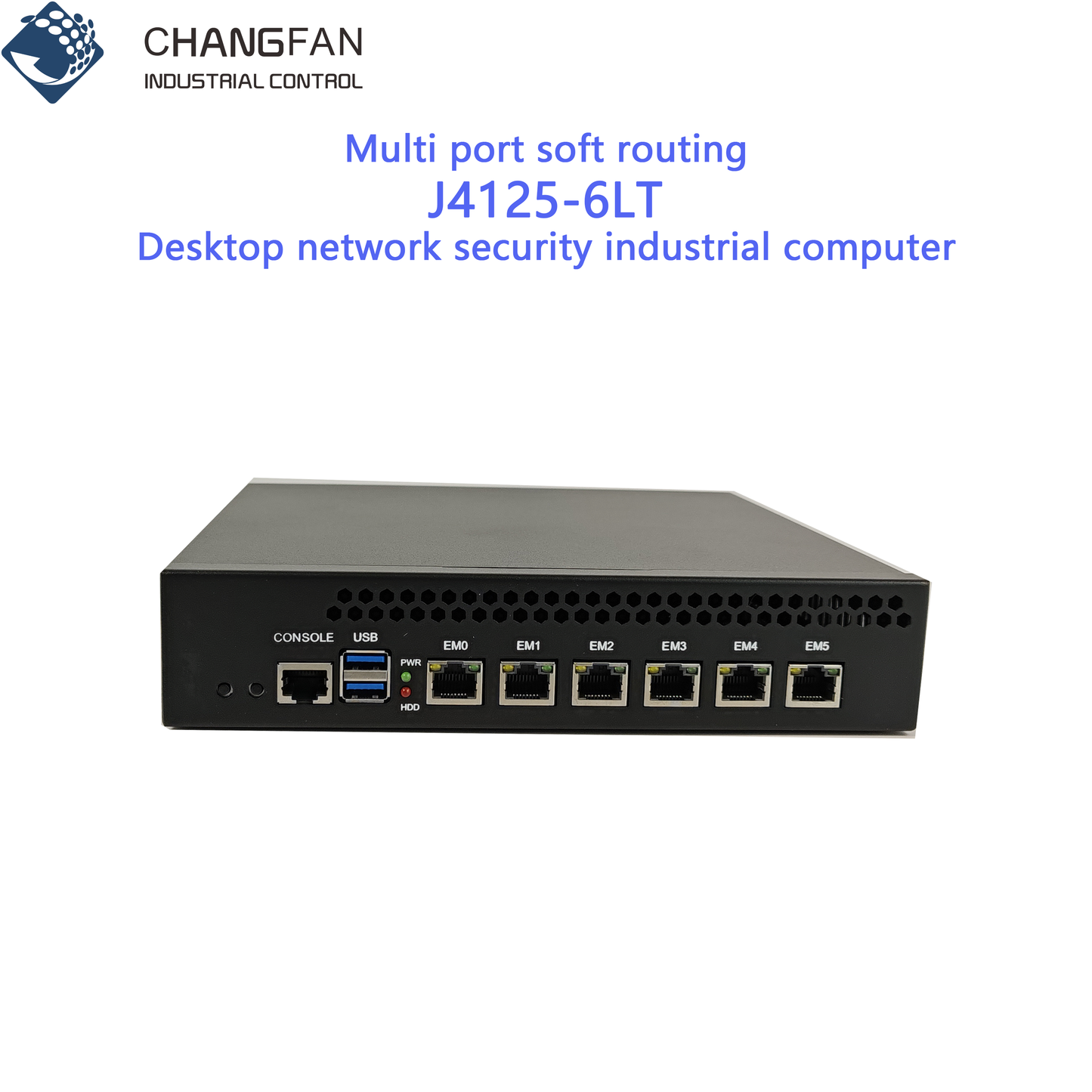 Desktop Small Network Security Industrial Computer Soft Router Wired Celeron Quad Core Processor 6 * I211 Gigabit Network Card Optional 2.5g Network Card Firewall Gateway Chang Fan J4125-6LT Series