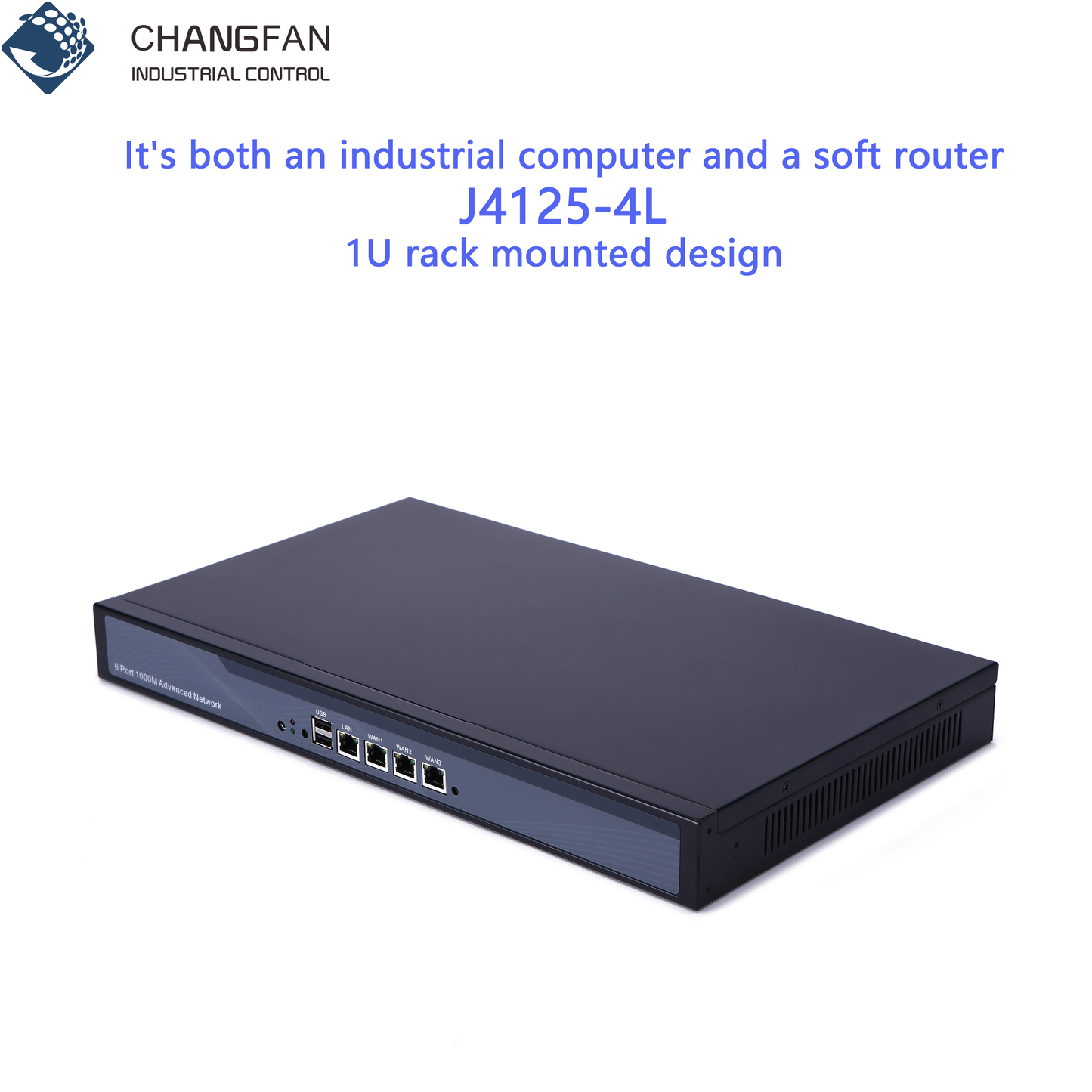 Multi Port Network Security Industrial Computer 1u Rack Mounted Soft Router 4 * I211 Gigabit Network Card Optional 2.5g Network Card Support Sata2.0 Chang Fan J4125-4L Series