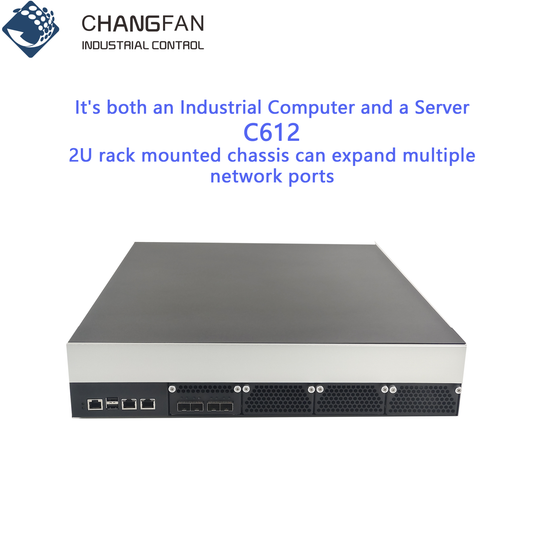 Xeon Dual-core Processor 2U Rack-mounted Expandable Multi-NIC Gigabit Soft Routing Industrial Control Server Chang Fan C612 Series