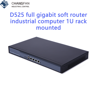 Industrial Control Computer 1u Rack Mounted Multi Port Network Security Industrial Control Host Full Gigabit X86 Soft Router Wired 4 Network Ports Chang Fan D525