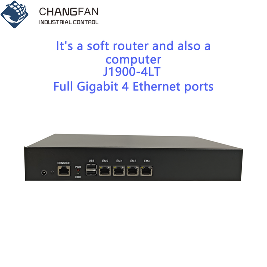 Desktop Small Network Security Industrial Computer With Built-in 50 Watt Industrial Control Power Supply Firewall Gatekeeper 2.0ghz Quad Core Changfan J1900-4lt Series