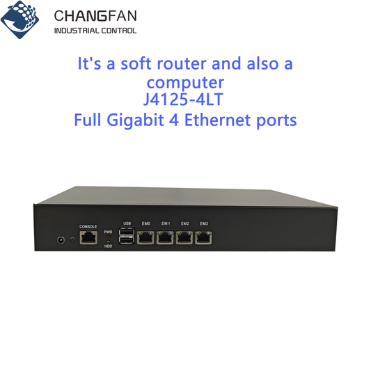 Network Port Desktop Small Network Security Industrial Computer Soft Router Comes Standard With Gigabit Network Port, Optional 2.5g Network Card 4 * Intel I211 Gigabit Network Card Supports 1 * Sata2.0 1 * Mini-sata Chang Fan J4125-4LT Series