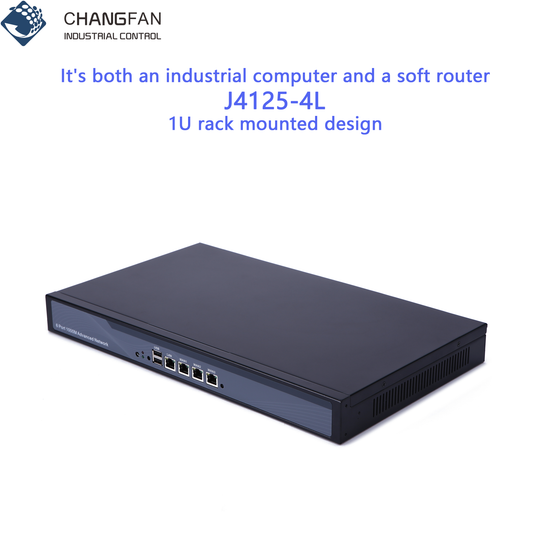 Multi Port Network Security Industrial Computer 1u Rack Mounted Soft Router 4 * I211 Gigabit Network Card Optional 2.5g Network Card Support Sata2.0 Chang Fan J4125-4L Series